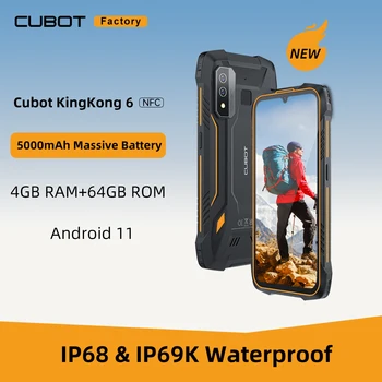 Izdržljivi pametni telefon Cubot KingKong 6, 64 GB interne memorije (128 GB proširena), Vodootporan IP68, Baterija 5000 mah, NFC, 4G s dvije SIM kartice, Android Telefon
