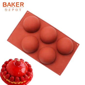 BAKER DEPOT silikonska forma za pečenje čokolade kupolom kolač tijesto u kalup za pečenje okrugli bomboni puding žele sapun oblik dekoracije torte DIY 1