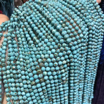 Prirodni kamen Plava Tirkizna Perle Odjeljak Okrugli Slobodan izolacijski Perle Za Izradu Nakita DIY Narukvica i Ogrlica Pribor