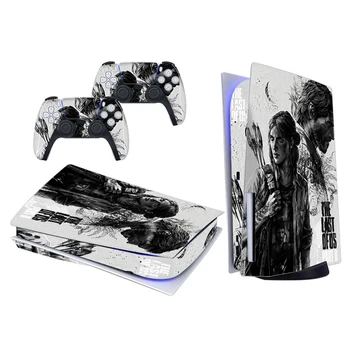 The Last of Us PS5 Standard Disc Edition Oznaka na kožu za konzole Playstation 5 i 2 kontrolera, Naljepnica na skins, Vinil cover za PS5