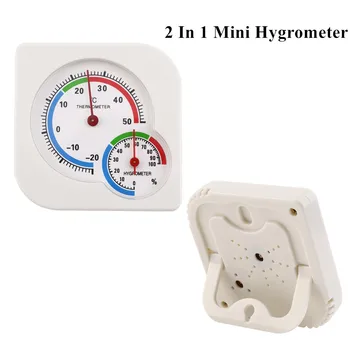 2 U 1 Mini Točan Vlažne Hygrometer, Termometar za mjerenje vlage, Mjerač temperature, Mehanički Dom Za unutarnju i vanjsku uporabu, 40% Popusta