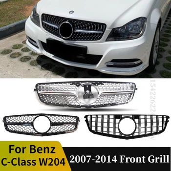 Za Mercedes Benz W204 Rešetke C Class 2007-2014 C180 C200 C250 C300 C350 Sportska Rešetka Prednjeg Branika sa Dijamantima AMG GT Stil Roštilj