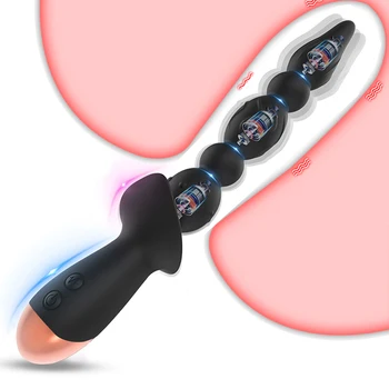 Vibrirajuće Anal Balls Vilica Dildo Vaginalni Vibrator Punjive Odrasle Erotske Sex Igračke za Žene i Muškarce Masaža Prostate Masturbacija 0