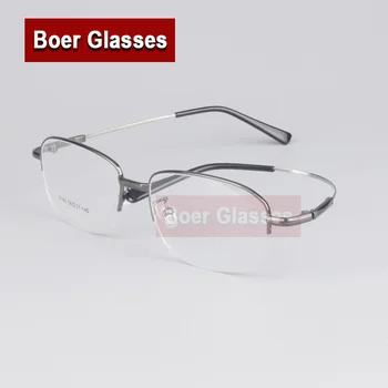 Muške Naočale iz Titana efekta memorije, Gospodo Rimless, Naočale s pola Okviri, sunčane Naočale za kratkovidnost, Optički Naočale na recept, 8144 (56-17-140)