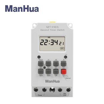 ManHua 220VAC 25A MT316S 28ON/OFF 68ON/OFF Programibilni Elektronski Timer Za Univerzalne Električnih Aparata Digitalni Timer Prekidač