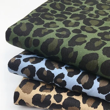 Debeli modni leopard print pamuka Keper tkanine traperice Di šivanje jakna, hlače kapa cipele nakon oprati денима 100X150cm tijela