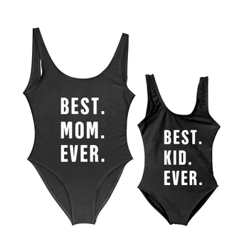 Jednodijelni kupaći kostim Za mame i kćeri, Najbolja Odjeća za mame i bebe, Iste Setove Za obitelj, Za Djevojčice, Za Roditelje, Djecu Kupanje, Cijela 3