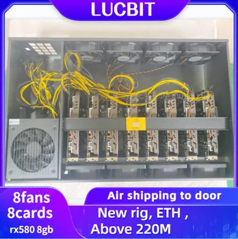 LUCBIT Koristi 8-kartice grafičke kartice Rx 580 8gb za майнинга Eth AMD rx580 rx588 s novim 8 ventilacijskog instalacije