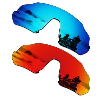 SmartVLT 2 KOM Polarizirane Sunčane Naočale Izmjenjive Leće za Letačku Jaknu Oakley Ledeno Plave i Vatreno Crvene Boje